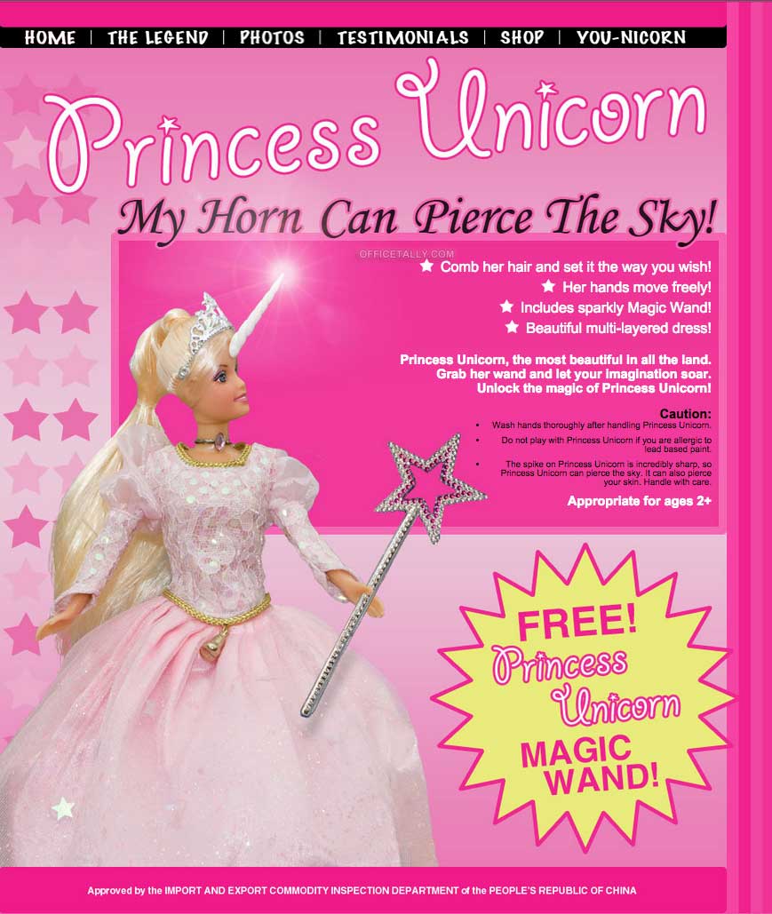unicorn princess barbie