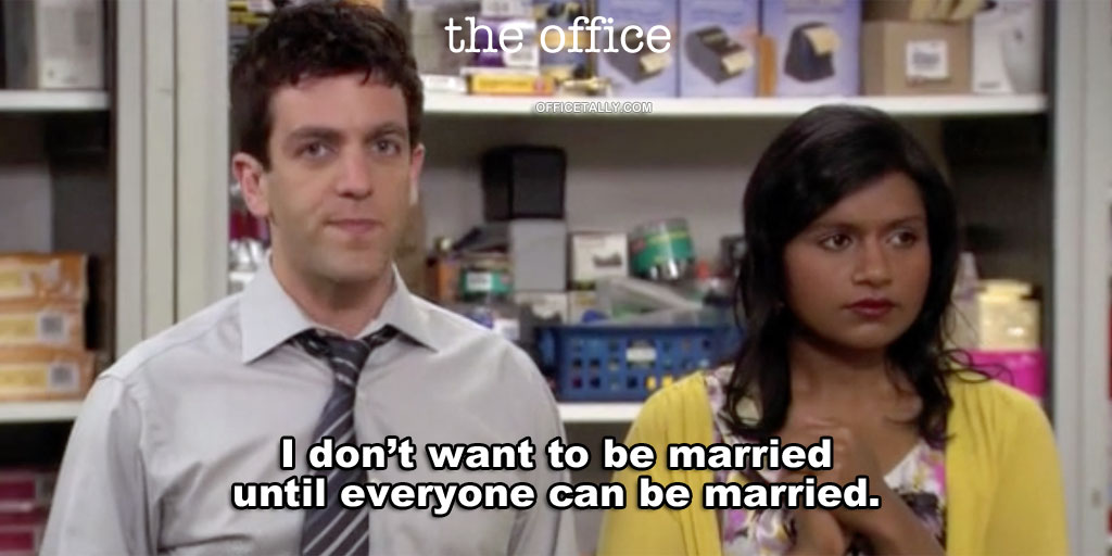 Ryan and Kelly can now get married • OfficeTally